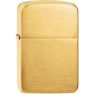 Zippo replica 1941 brass brush finish inclusief graveren